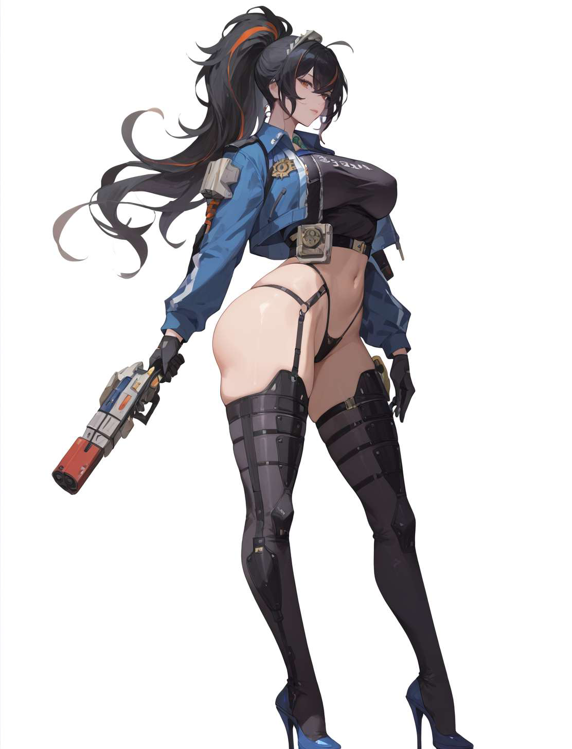 Rule34 – ai_generated bewitching_thighs black_hair full_body zenless_zone_zero zhu_yuan