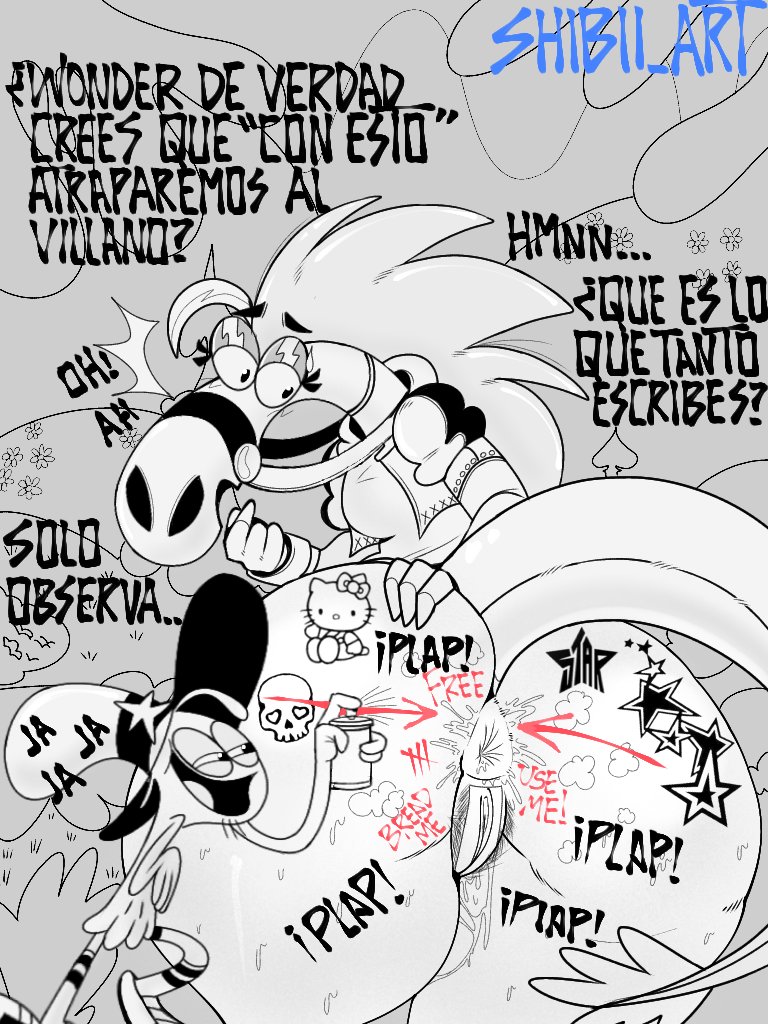 Rule 34 – blue body disney disney xd monochrome orange body shiibi (artist) spanish text sylvia (wander over yonder) wander (wander over yonder) wander over yonder | 12550059