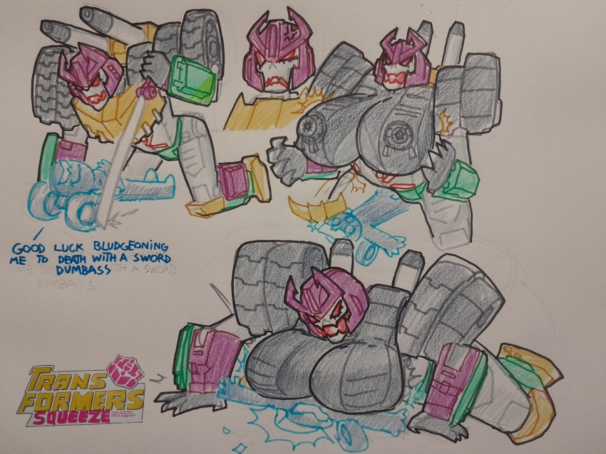 Rule 34 – 1boy 1girls big breasts bludgeon (transformers) breasts breasts out busty churino6 english text nipples red eyes robot robot girl robot humanoid text transformers | 12661754