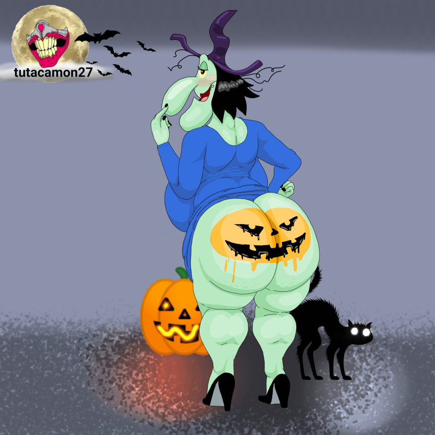 Rule 34 – ass paint big ass big breasts big butt big nose blue dress granny green skin grey body halloween high heels huge ass looney tunes mature female milf painted ass painted butt tutacamon27 witch witch costume witch hat witch hazel witch hazel (pvz) yellow eyes | 12595491