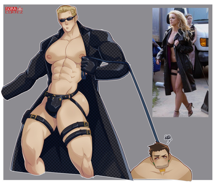 Rule 34 – albert wesker chris redfield collar jockstrap leash leash pull male male only resident evil underwear yozorac1 | 12449470