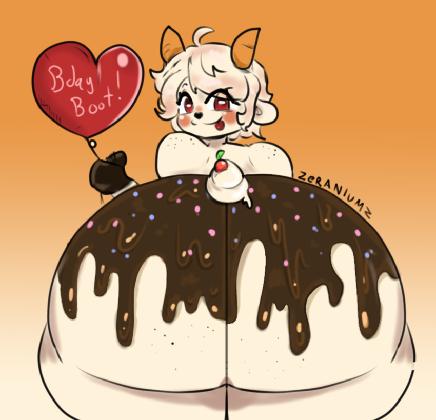 Rule 34 – ass ass focus balloon birthday birthday cake cake chocolate chocolate on body goat goat horns lamb looking at viewer tagme zeraniumz | 12593302