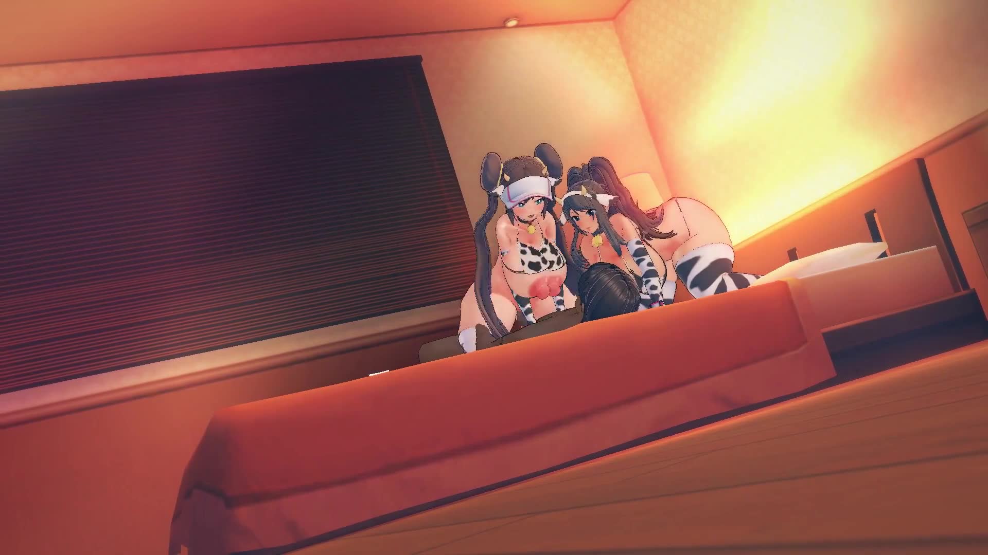 Rule34 – bell collar cow_horns cow_print cow_print_bikini cowgirl_position faceless_male ffm_threesome iwara koikatsu_(medium) longer_than_30_seconds nipples pokemon riding threesome video wasabi_udon03