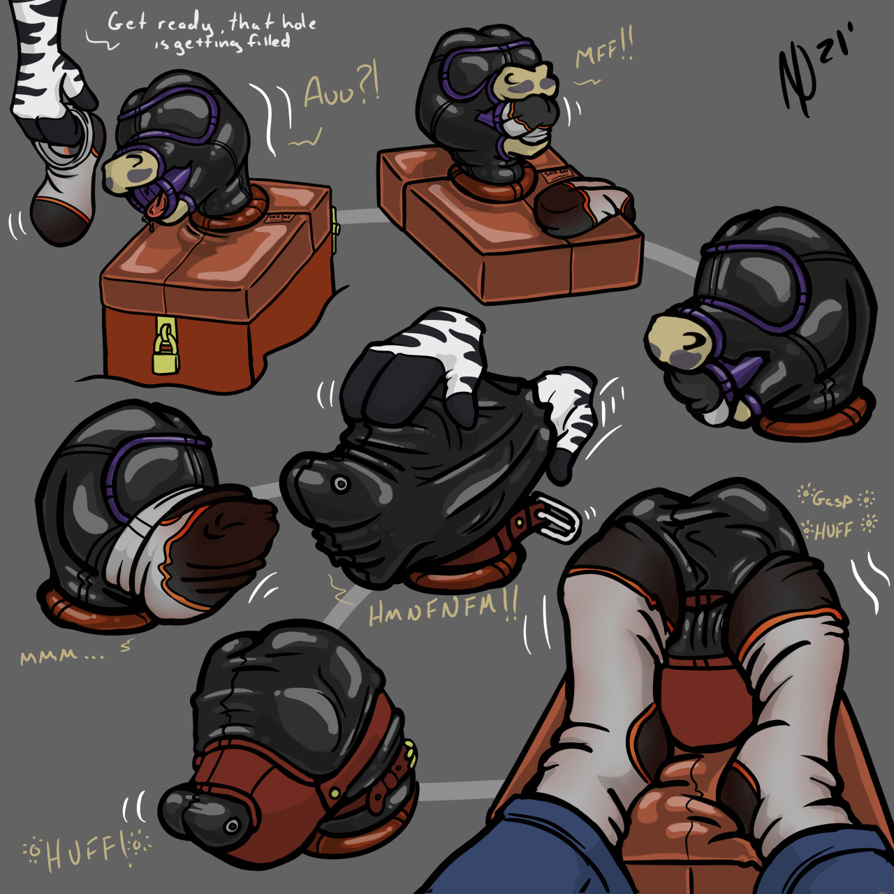 Rule34 – anthro asphyxiation blindfold breath_play clothing crocodile crocodilian dialogue dirty dirty_clothing dirty_socks duo equid equine footwear gag male mammal muzzle_(object) muzzled objectification reptile scalie scentplay sensory_deprivation sock_fetish sock_gag socks stuff_gag zebra