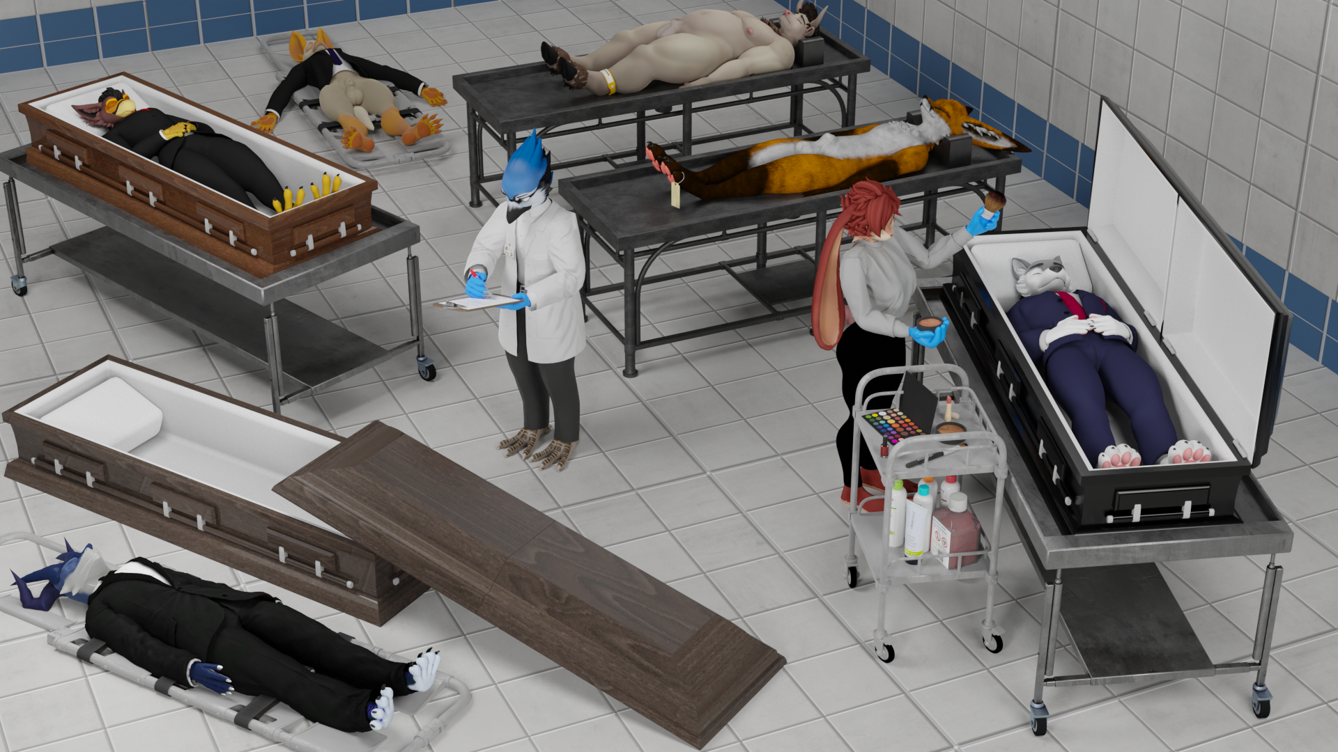 Rule34 – animal_genitalia anthro autopsy_table avian avian_feet balls bat blue_body bottle bovid bovine burial buried calm canid canine canine_genitalia canis cart cattle chemicals claws closed_eyes clothed clothing coffin cold container corpse cosmetics costume death doctor dragon feet female fluffy fox genitals gloves grey_body group gryphon hair hand_on_belly handwear lagomorph leporid lid lies makeup male male/female mammal morgue mouth_closed mythological_avian mythological_creature mythological_scalie no_underwear nude ossiriss pawpads paws rabbit red_hair scalie sheath stretcher sweater toes topwear white_body widescreen wolf working writer