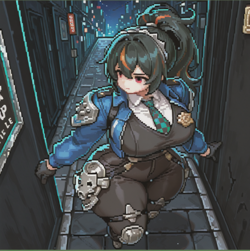 Rule 34 – above view ai generated badge big ass big breasts black body bubble butt curvy curvy figure fit fit female gloves hoyoverse pixel art pixelated police police uniform ponytail red eyes saiyunnart searching small waist thick thighs thighs tie tight clothing tights zenless zone zero zhu yuan | 12792514