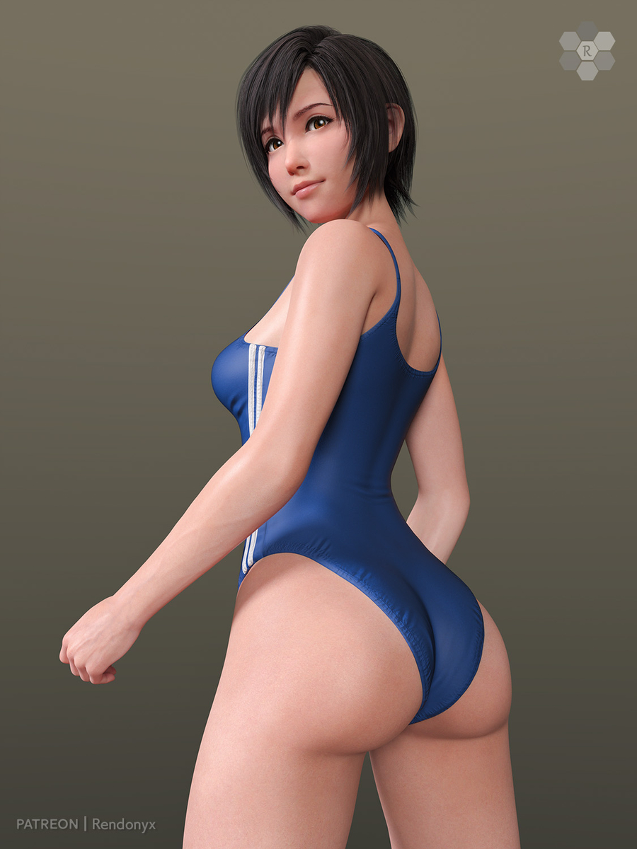 Rule 34 – 1girls 3d ass black hair blue one-piece swimsuit final fantasy final fantasy vii one-piece swimsuit rendonyx solo swimsuit yuffie kisaragi | 12739880