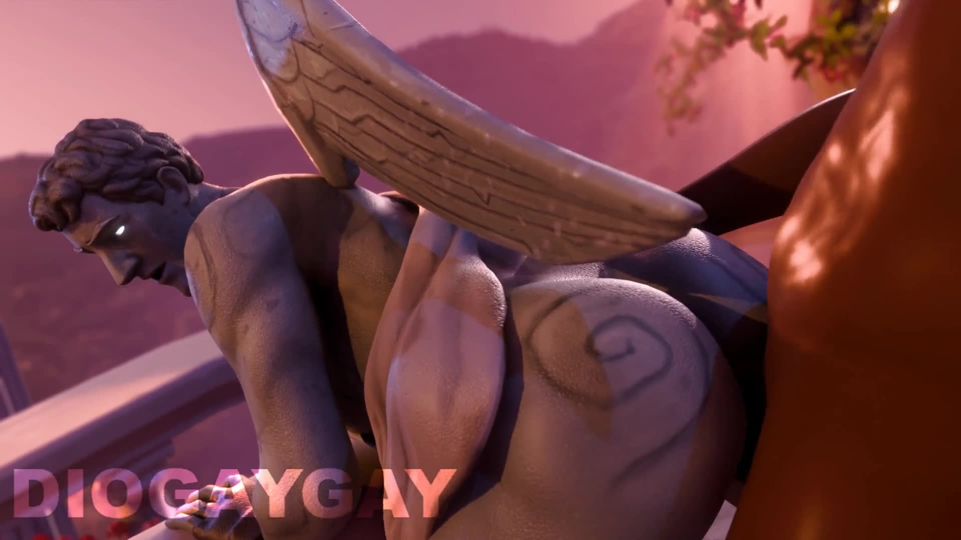 Rule34 – anal anal_sex artist_name ass ass_focus back_turned big_ass big_butt butt_focus diogaygay fingerless_gloves flowers fortnite:_battle_royale gay gay_sex gloves leaning_forward leaning_on_railing leaves love_ranger male male_only naked offscreen_character outdoors penis pink_lighting rock statue sunset toga tree tree_branch turning_head video white_eyes wings