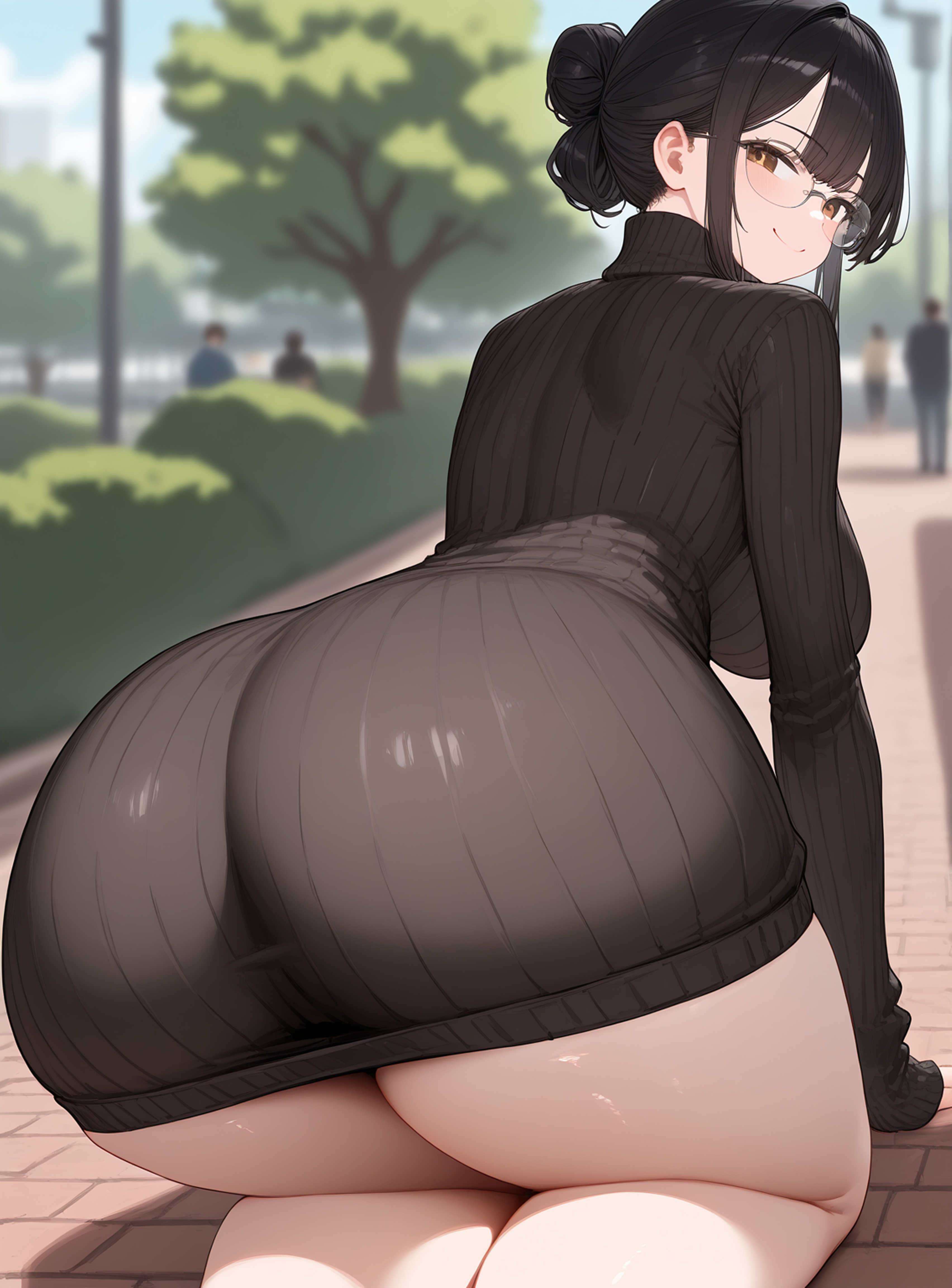 Rule34 – 1boy 1girls ai_generated ass_focus big_ass big_breasts black_hair cheating cheating_wife dark-skinned_male forest long_hair mature_female ntr park prostitution pubic_hair public_nudity smile wife zadbhell