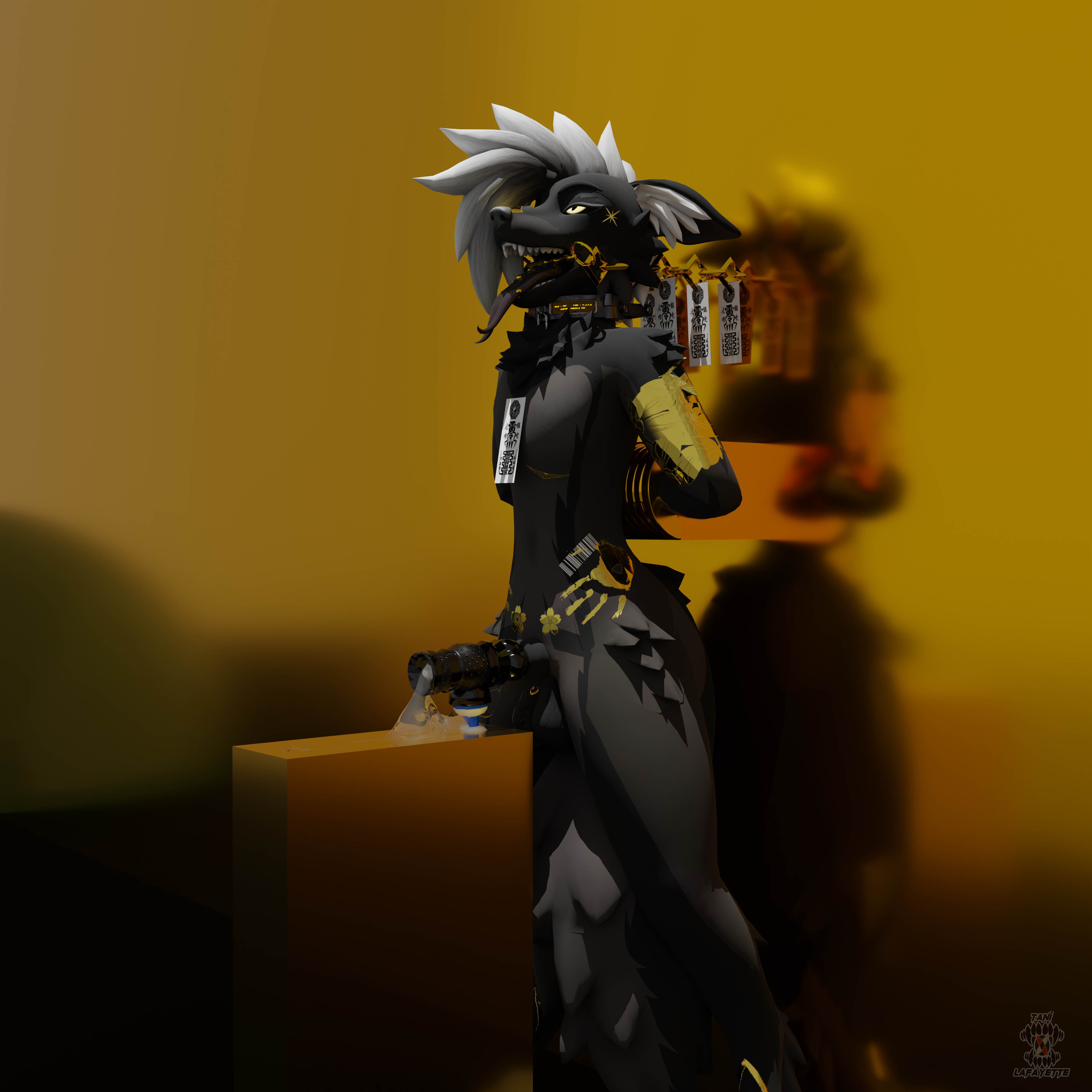 Rule34 – abstract_background angel_douglas(rook_douglas) animal_genitalia animal_penis anthro barcode barcode_tattoo bit_gag bodily_fluids bondage canid canine canine_genitalia canine_penis chained_to_wall chains collar cum dark_body dark_fur demonic excessive_cum excessive_genital_fluids femboy fox frenum_piercing fur gag genital_fluids genital_piercing genitals golden_markings hair hands_behind_back hitachi_magic_wand knot knotted_penis ladder_piercing looking_pleasured male mammal penis penis_piercing piercing restraints rook_douglas sex_toy solo talisman tattoo tucked_tail vibrator wand_vibrator white_hair