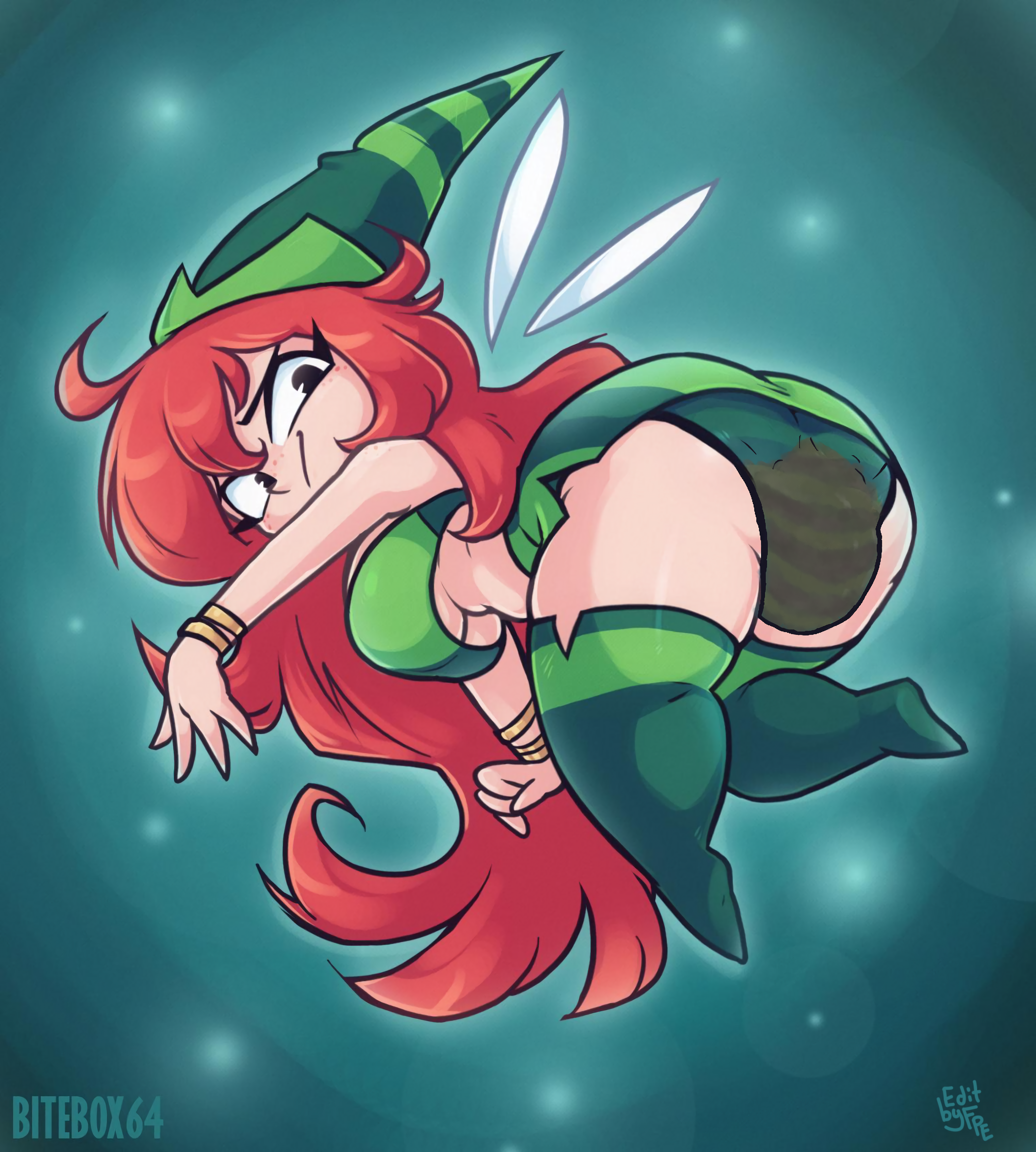 Rule34 – ass ass_focus betilla_(rayman) cleavage green_panties light_skin panties red_hair scat shit shitting