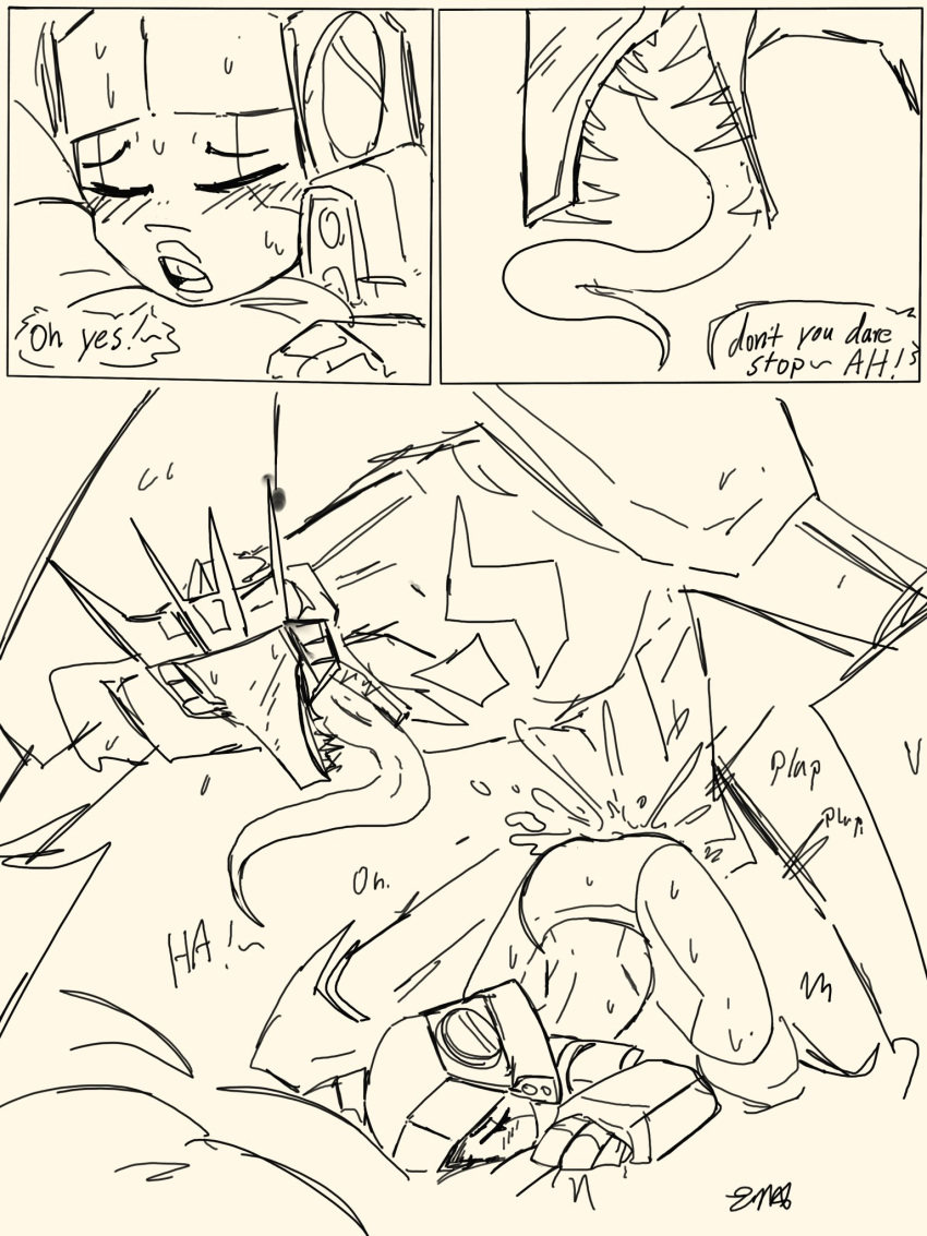 Rule 34 – bigger male comic dick in pussy fucking on bed open mouth sex size difference smaller female soundblaster soundblaster (oc) sparkplug speech bubble star-the-skeleton talking to another text tongue out transformers transformers prime wip | 12892595
