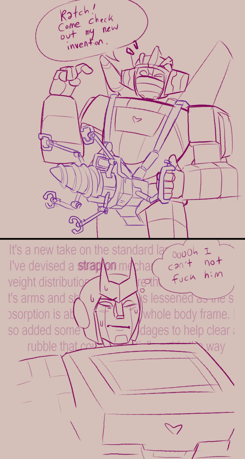 Rule 34 – 2024 2boys bigfrogs blush dialogue dildo duo english text heart heart hi res humanoid machine male male only male wearing strapon metal metallic body pink background profanity ratchet (transformers) robot robot humanoid sex toy silly simple background standing strap-on strapon suspenders sweat text transformers unusual dildo unusual sex toy unusual strap-on wheeljack | 12919249