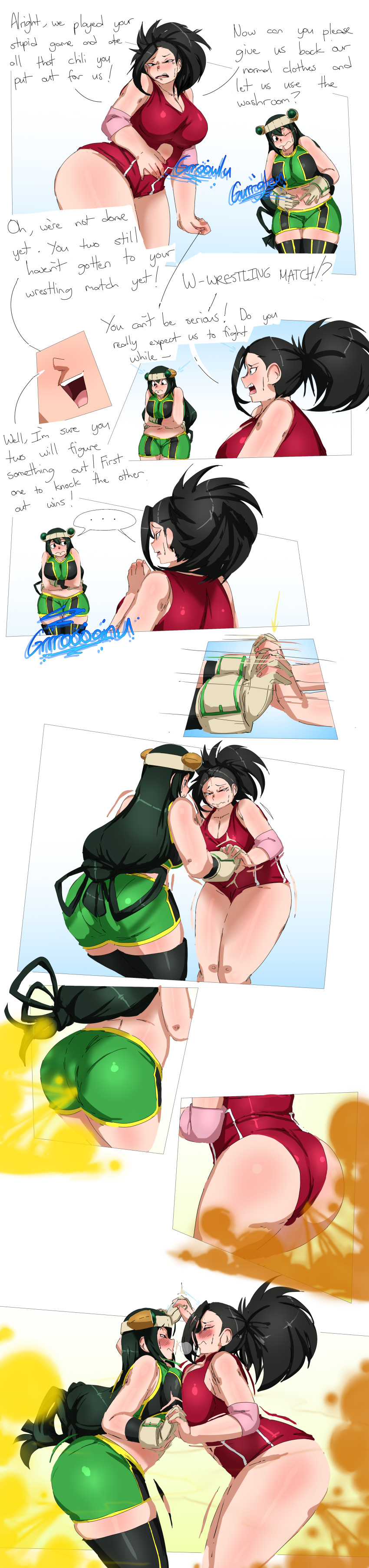 Rule 34 – blush competition embarrassed fart fart fetish grossed out humiliation lazei momo yaoyorozu my hero academia tsuyu asui | 12864390