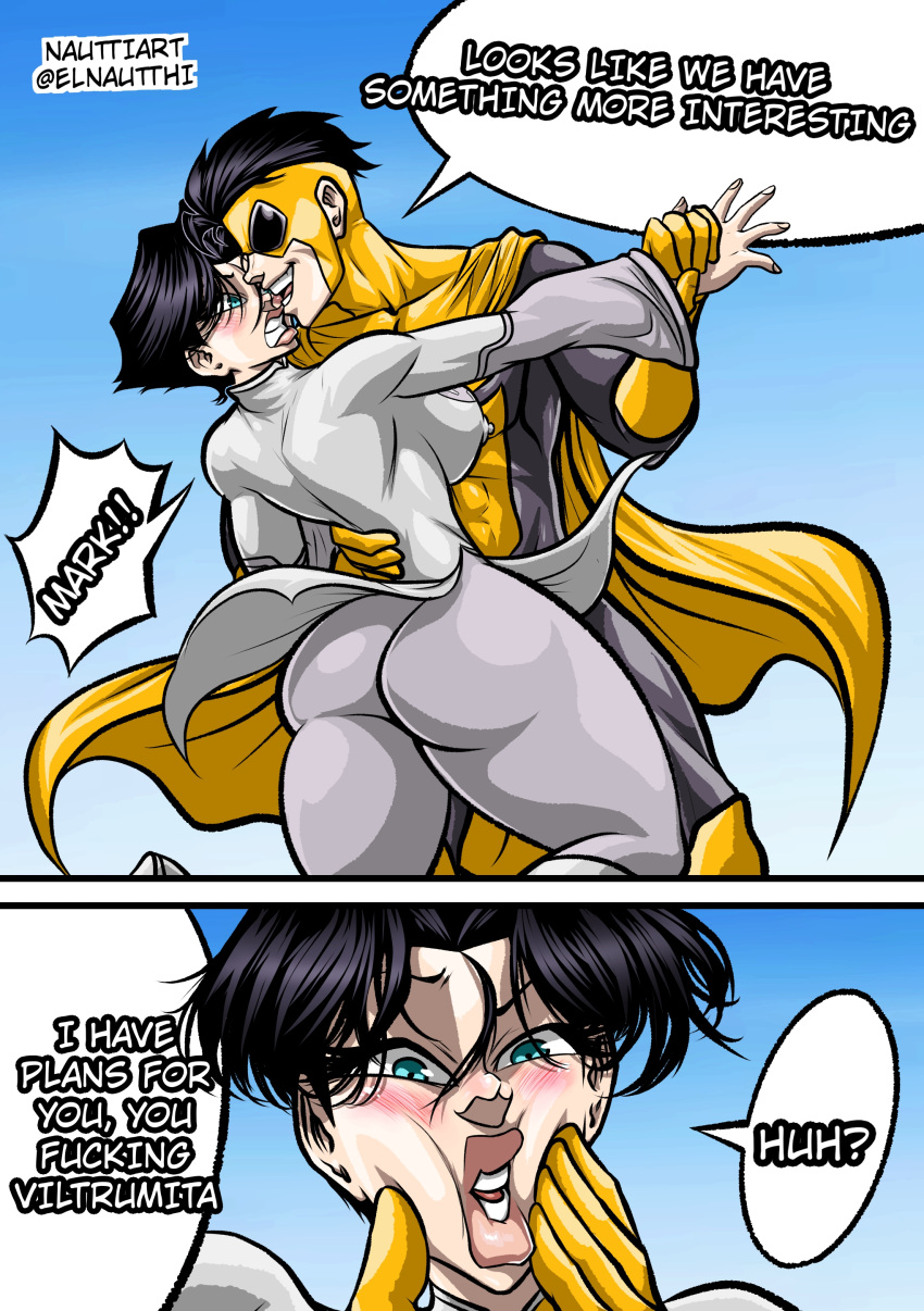 Bir qiz qora tanli odamning qozi bilan oynaydi