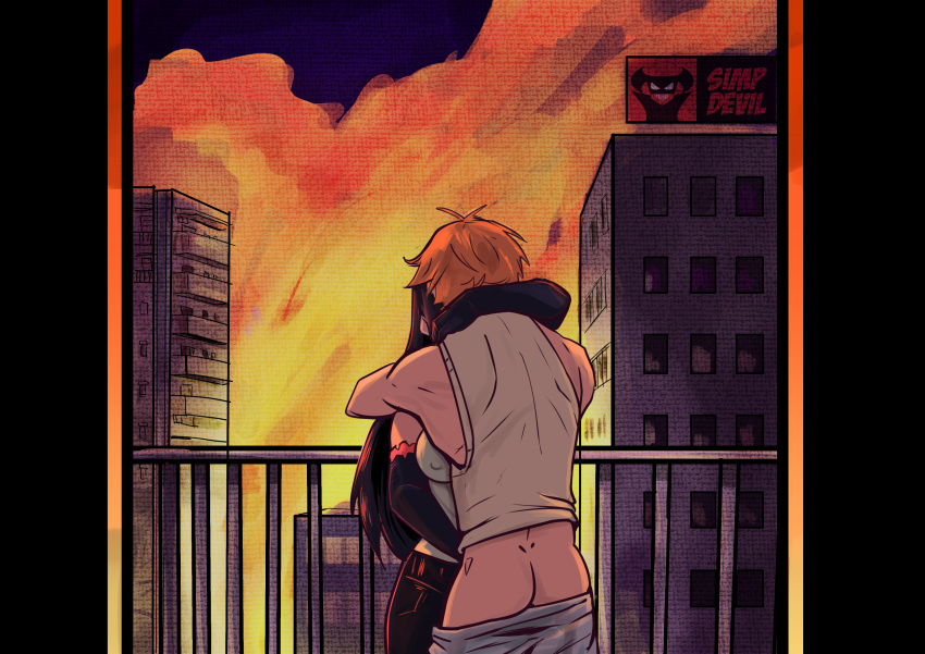 Rule 34 – black hair breasts chainsaw man cowgirl position denji (chainsaw man) long hair mitaka asa scar simp devil smile yoru (chainsaw man) | 12792163