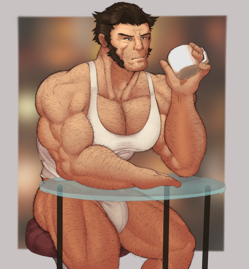 Rule 34 – balls big balls big penis body hair bulge flaccid fleshformomo james howlett male male only marvel marvel comics pantsless penis sideburns sitting solo solo male wolverine (x-men) x-men | 12934467