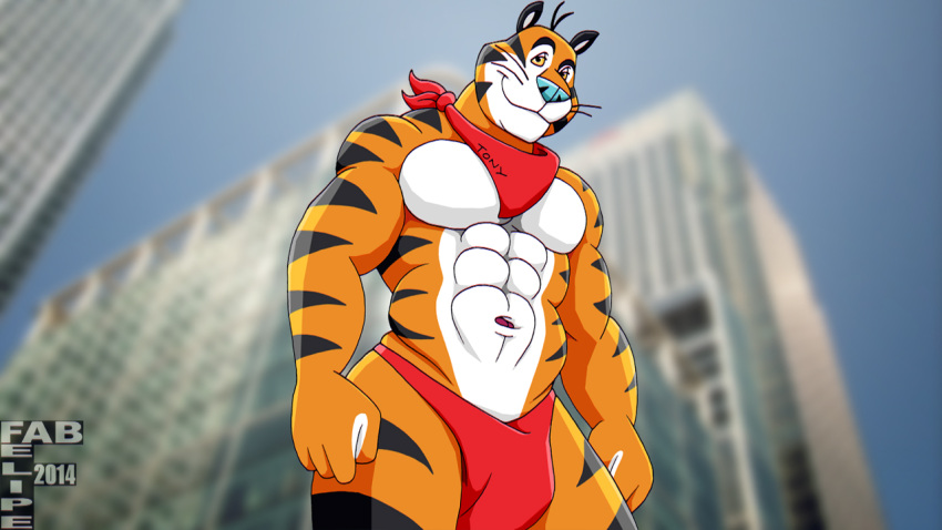 Rule 34 – 2014 abs anthro biped black striped fur black stripes blue nose bulge closed smile clothing fabfelipe featureless chest felid front view frosted flakes fur fur markings kellogg’s kerchief male mammal markings mascot mouth closed multicolored body multicolored fur muscular muscular anthro muscular male navel neckerchief neckwear orange body orange fur pantherine red clothing red kerchief red neckerchief red thong red underwear smile solo standing striped body striped fur stripes thong tiger tony the tiger underwear whiskers white body white fur yellow sclera | 12854780
