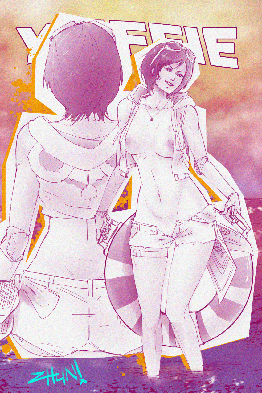 Rule 34 – breasts breasts out cutoffs emperazhun3 final fantasy final fantasy vii final fantasy vii ever crisis final fantasy vii rebirth final fantasy vii remake front and back functionally nude functionally nude female micro shorts microshorts no bra no panties no underwear short hair short shorts shorts square enix swimming goggles tight shorts topless vest yuffie kisaragi | 12811069