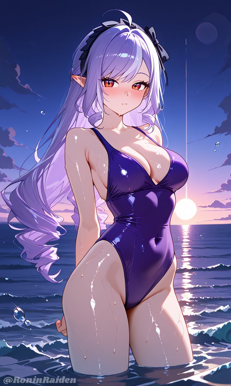Rule 34 – ai generated beach ronin raiden (artist) sunset swimsuit vivian (zenless zone zero) zenless zone zero | 13269415