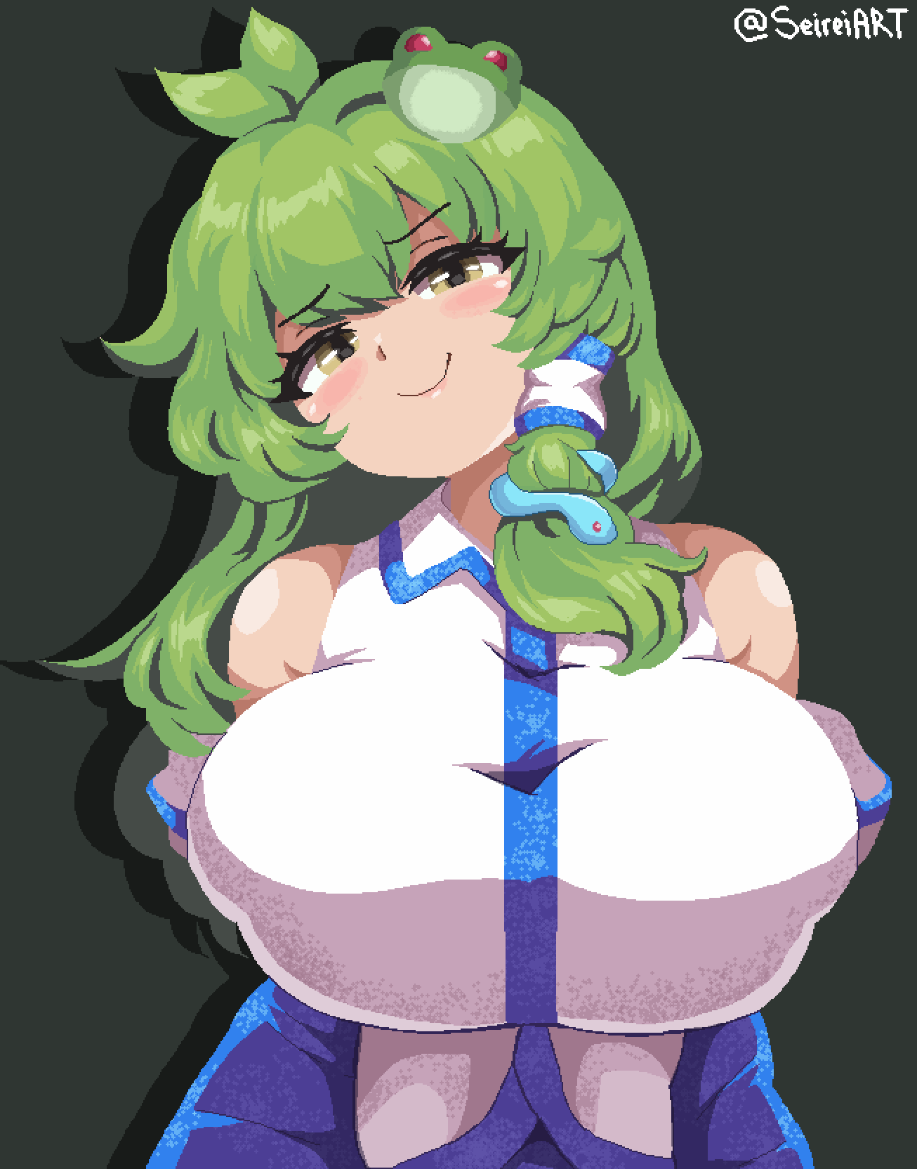 A faint grin on her lips