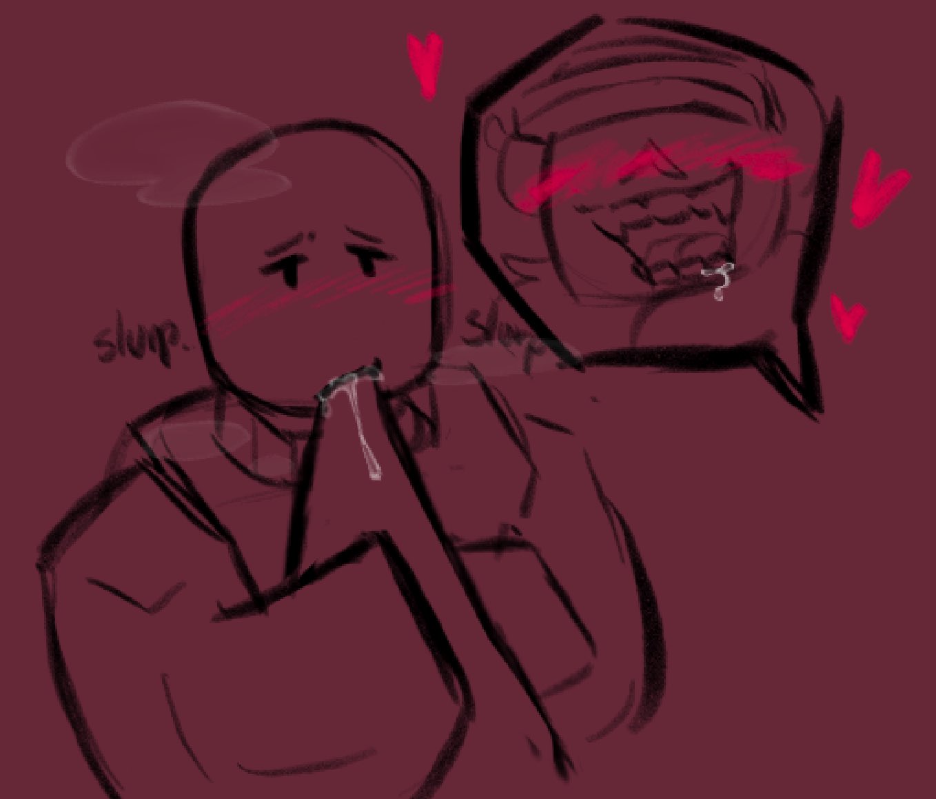 Guest 666 pulling the noob closer for an intimate encounter