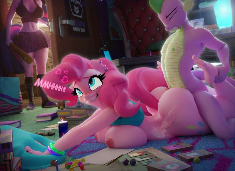 Rule 34 – 1boys 3d ass big ass big breasts big butt breasts cum female hooves-art male my little pony pinkie pie (mlp) sex spike (mlp) tagme twilight sparkle (mlp) vaginal penetration | 13040435