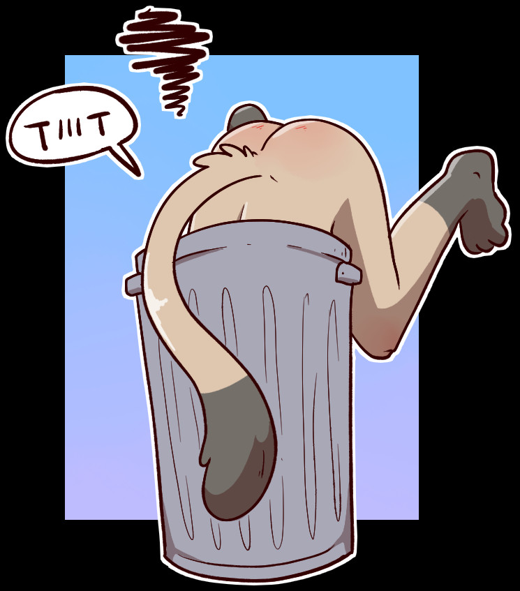 Rule 34 – 1boy anthro ass embarrassed furry jesse (tethyss) male nude tagme trash can | 13076120