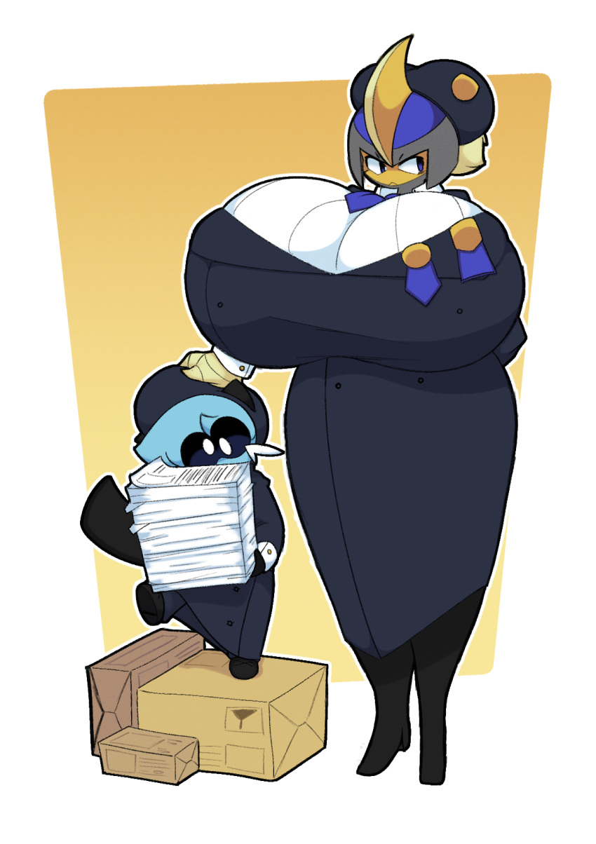 Rule 34 – big breasts breasts dewbber dewott furry furry only huge breasts large breasts pokemon pokemon (species) shorter male simple background tall taller female taller girl thighs tusks (dewbber) working | 13268092