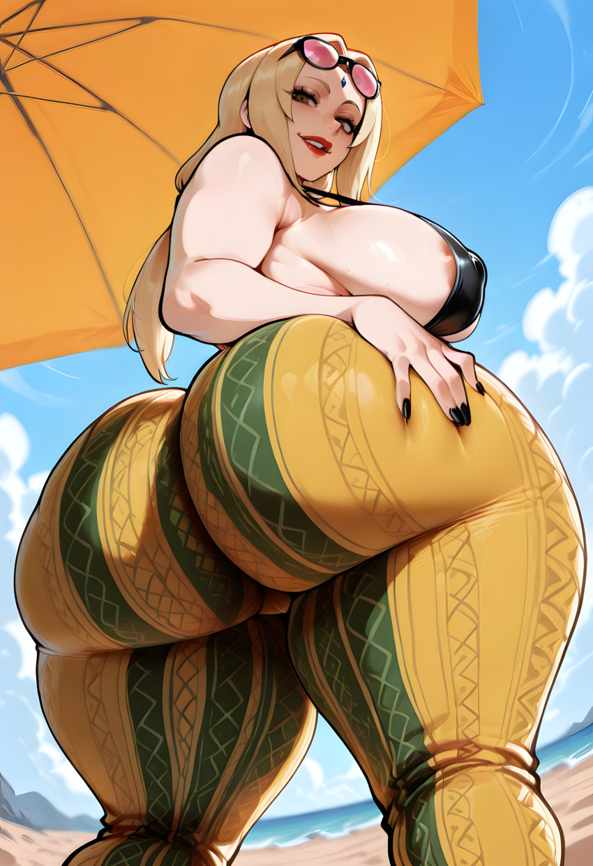 Rule 34 – 1girl ai generated areola slip ass beach bindi blonde hair breasts curvy curvy female curvy figure dreamcoreart female female focus female only flare pants from below grabbing own ass huge ass large breasts light-skinned female light skin long hair looking at viewer looking back looking down mature mature female milf non-nude one-piece swimsuit one-piece thong outdoors posing presenting ass seductive seductive look sfw solo solo female solo focus sunglasses on head thick thighs tight clothing tsunade wide hips | 13299301