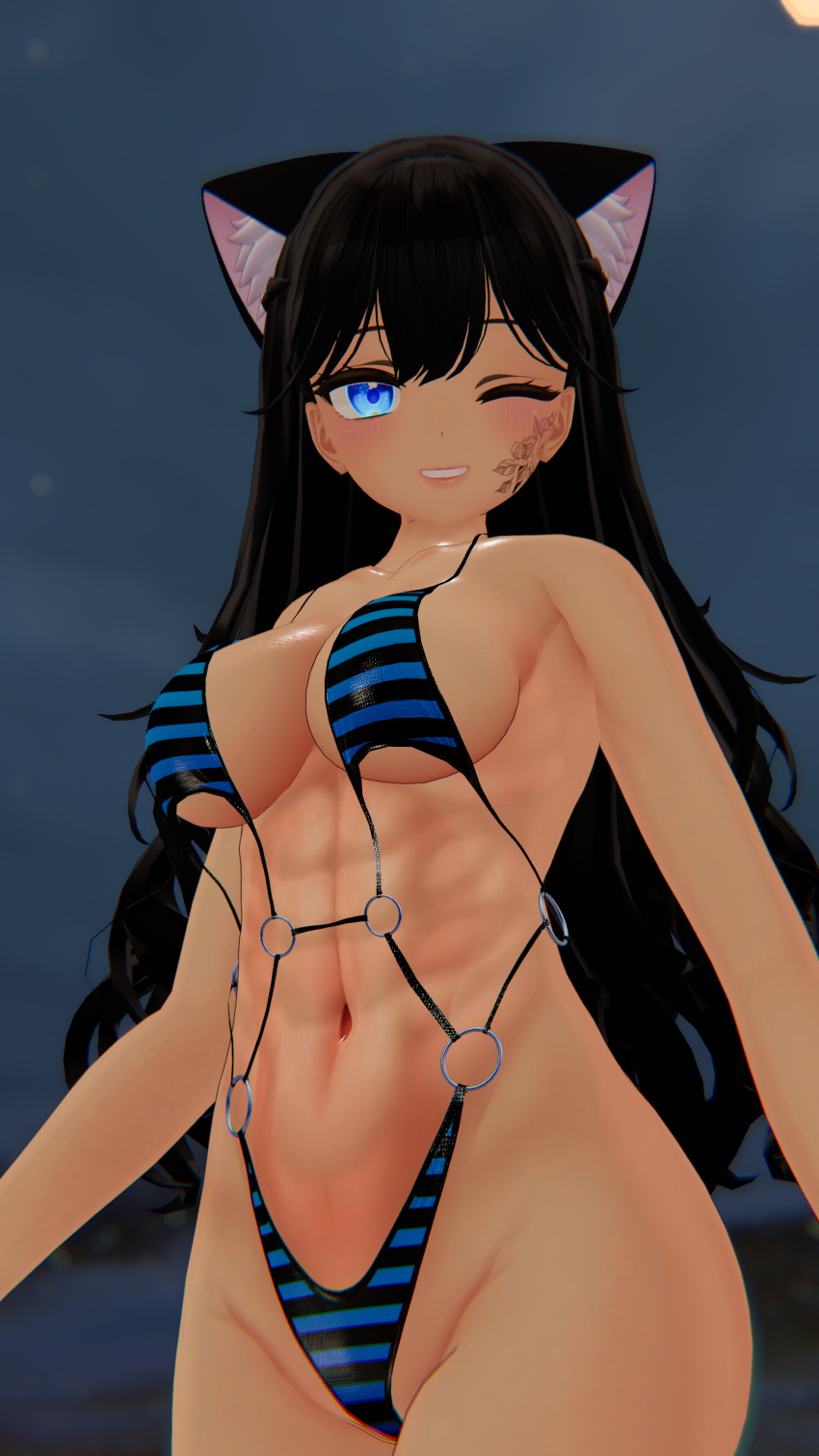 Rule 34 – abs athletic female bathing suit big breasts bikini breasts cute cute face cute smile female micro bikini relaxing sexy shiny skin smile smiling at viewer solo swimsuit tanned tanned female tanned skin thick thighs thighs vrchat vrchat avatar vrchat model wet body wet skin wink | 13280836