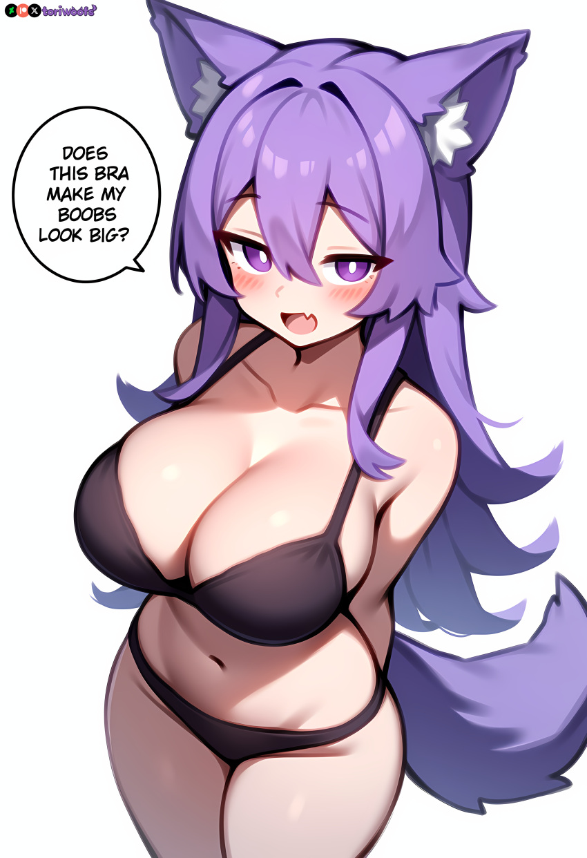 Rule 34 – ai generated big breasts big breasts bikini blush bra breasts breasts breasts breasts curvy cute dog ears dog girl doggirl female female female focus highres hips huge boobs huge breasts kemonomimi light skin light skinned female long hair patreon username petgirl petite purple ears purple eyes purple hair purple tail self upload shortstack speech bubble thick thighs thighs tori toriwoofs watermark wavy hair white skin white skinned female wide hips wolf ears | 13024212