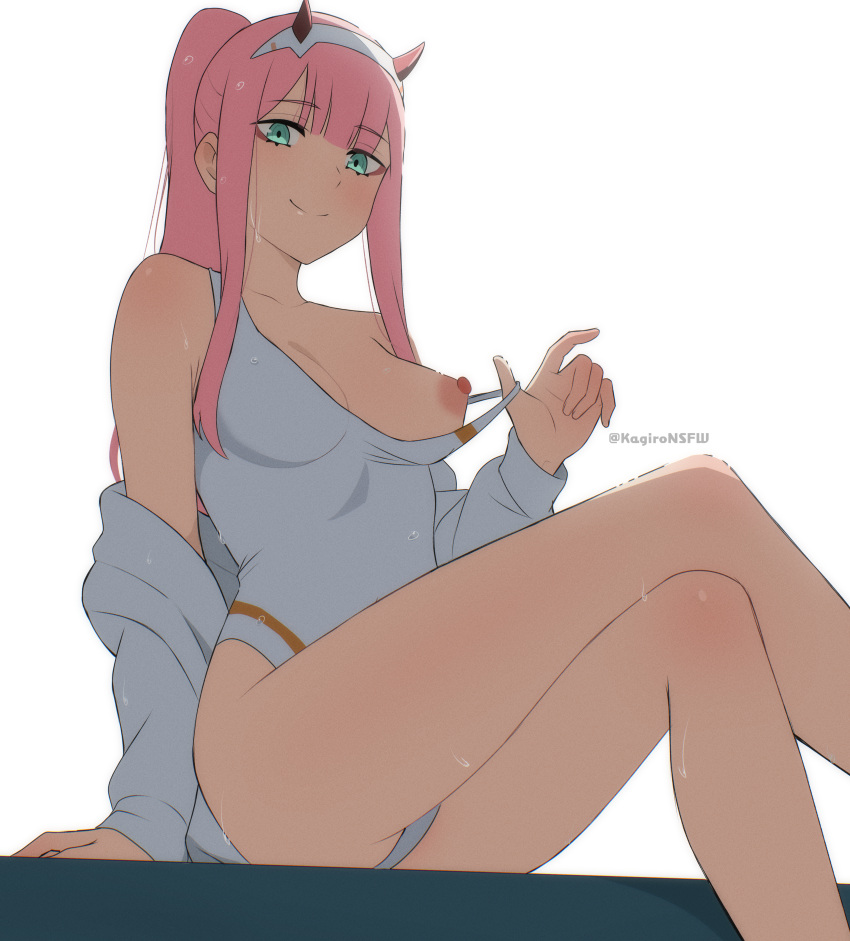 Rule 34 – darling in the franxx horns jacket kagironsfw nipples pink hair swimsuit tagme zero two (darling in the franxx) | 13163885