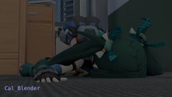 Rule 34 – 3d animated ass focus bending cal blender face down ass up fart fart fetish green eyes green hair hand on leg passed out qingyi (zenless zone zero) robot tagme twintails video wet fart zenless zone zero | 13221087