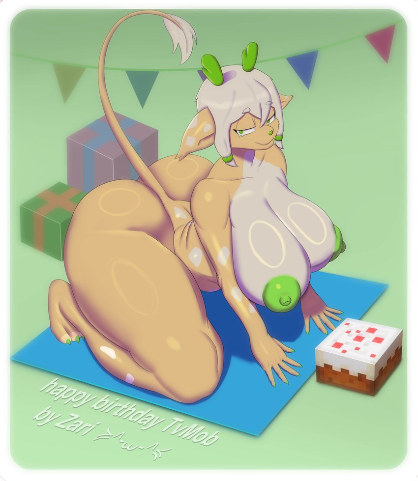 Rule 34 – 5 fingers absurd res all fours anthro areola ass big breasts big butt birthday breasts cake carpet dessert dragon english text female fingers food gift glistening glistening body green areola green eyes green horn green nipples hair hi res horn huge breasts kneeling looking at viewer microsoft minecraft mojang multicolored body mythological creature mythological scalie mythology nipples party pivoted ears presenting scalie seductive smug solo tail text thick thighs tvmob vicky (tvmob) white hair wide hips xbox game studios zariorwen | 13337090