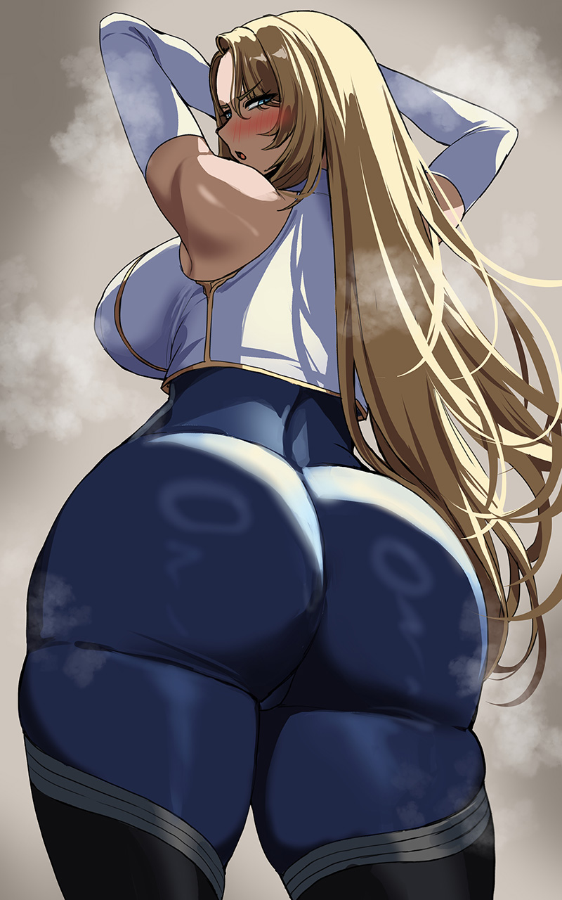 Rule 34 – bodysuit brown dust 2 bubble butt drogod (artist) hella p looking back presenting ass sideboob wilhelmina (brown dust) | 13497042