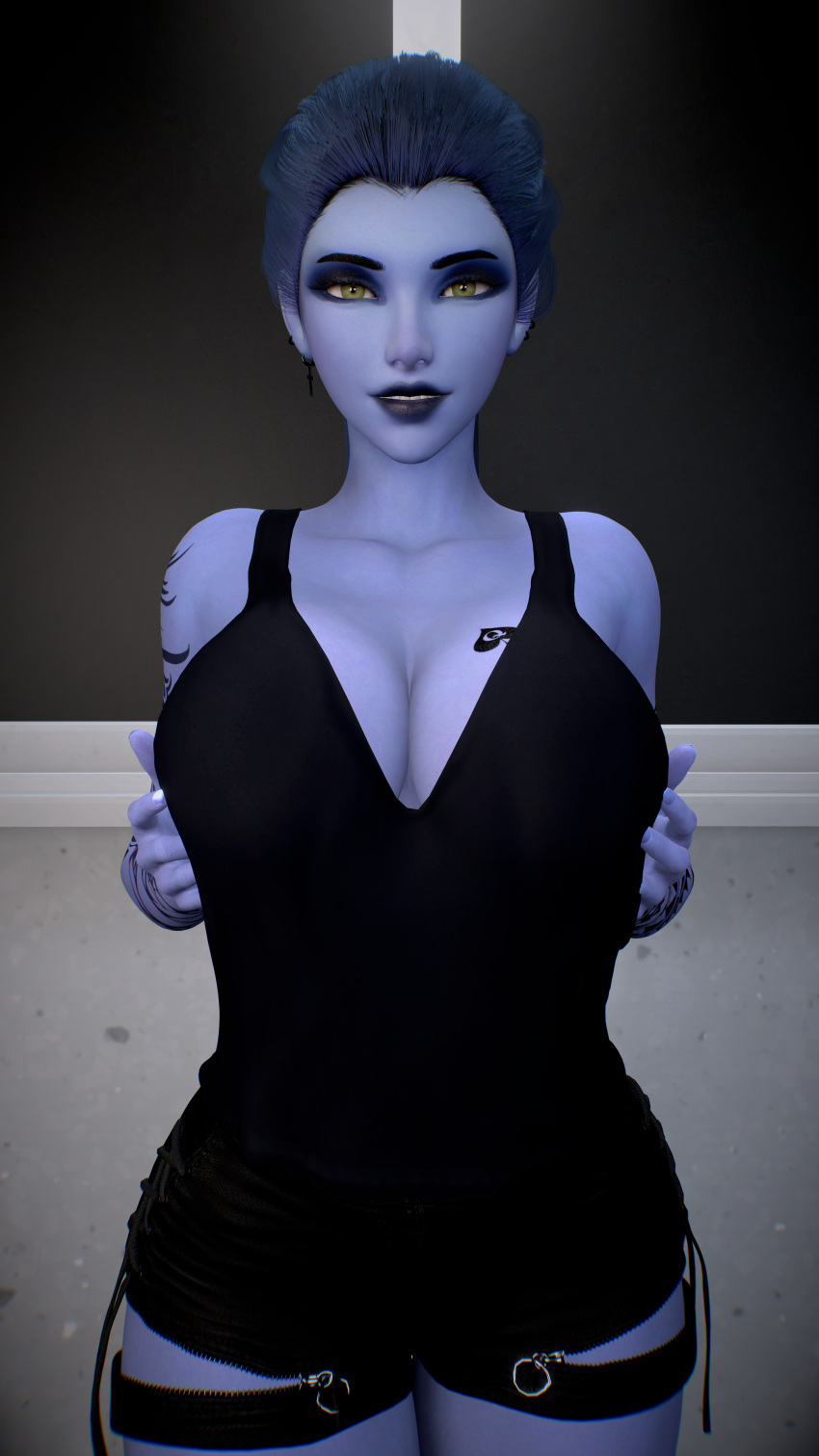 Rule 34 – 1girls 3d 4k big breasts black lipstick black makeup blacked blue hair blue skin breasts crashbanditkut ear piercing eyeshadow female female focus hair hi res high resolution highres lips lipstick looking at viewer makeup medium hair overwatch overwatch 2 piercing ponytail qos qos tattoo queen of spades queen of spades symbol queen of spades tattoo shorts solo spade tattoo video game character video games virt-a-mate virtamate widowmaker | 13557967