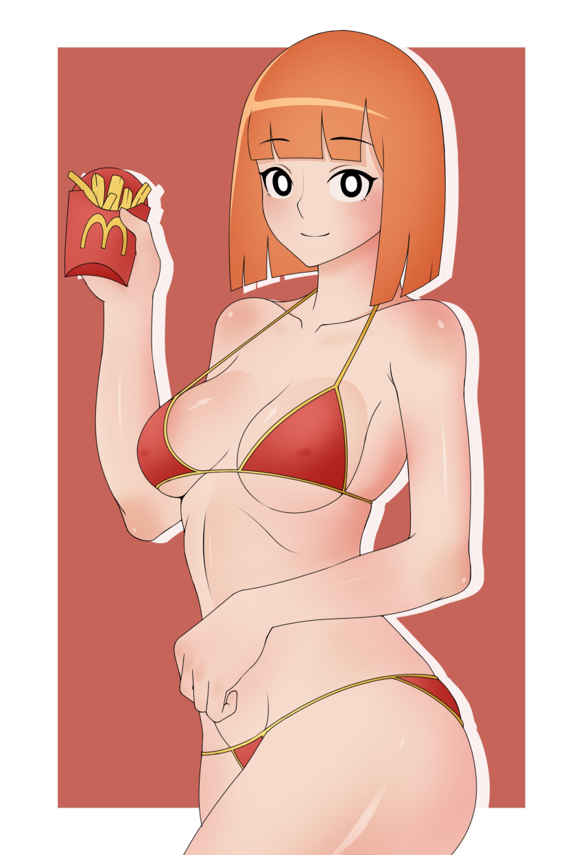 Rule 34 – 1girls bikini black eyes black eyes female eyebrows visible through hair female hourglass figure mcdonald’s milf mom (japanese mcdonald’s commercial) orange hair orange hair female pointy chin smile white pupils whiter 23 (23whiter) woman yoru mac | 13330413