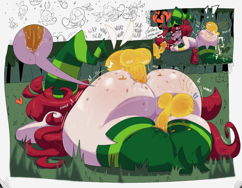 Rule 34 – ass balls betilla big butt biped bodily fluids breasts clothing cum cum inside fairy female female penetrated freckled butt freckles genital fluids genitals gheyblin hair heart symbol hi res huge butt larger female legwear lum (species) lying male male/female male penetrating male penetrating female not furry on front penetration penis rayman (series) red hair sex size difference smaller male smile thick thighs thigh highs thigh sex ubisoft yellow body | 13617358