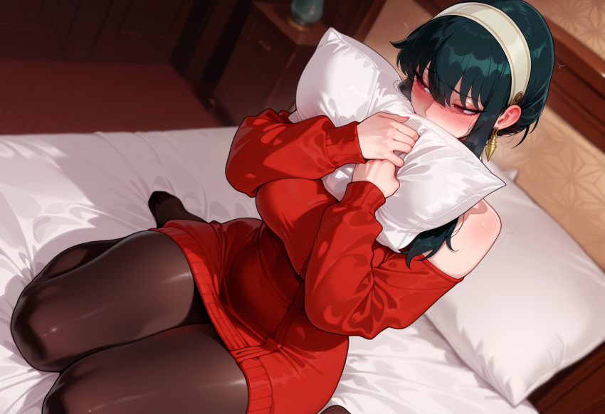 Rule 34 – 1girls ai generated ass balecxi bangs bare shoulders bed bed sheet bedroom black clothes black hair black legwear black pantyhose blush breasts clothing covered mouth curvaceous curvaceous female curvaceous figure curvy curvy figure dress earrings female female female focus female only furniture gold earrings hairband headwear hugging object indoors jewelry large breasts legwear light-skinned female long hair long sleeves lying milf object hug off-shoulder sweater off shoulder on bed pantsu pantyhose pillow pillow hug red eyes red sweater shirt short hair with long locks sidelocks sitting solo spy x family sweater sweater dress thick thighs thighs trembling underwear voluptuous voluptuous female wariza white hairband window yor briar yor forger | 13468404