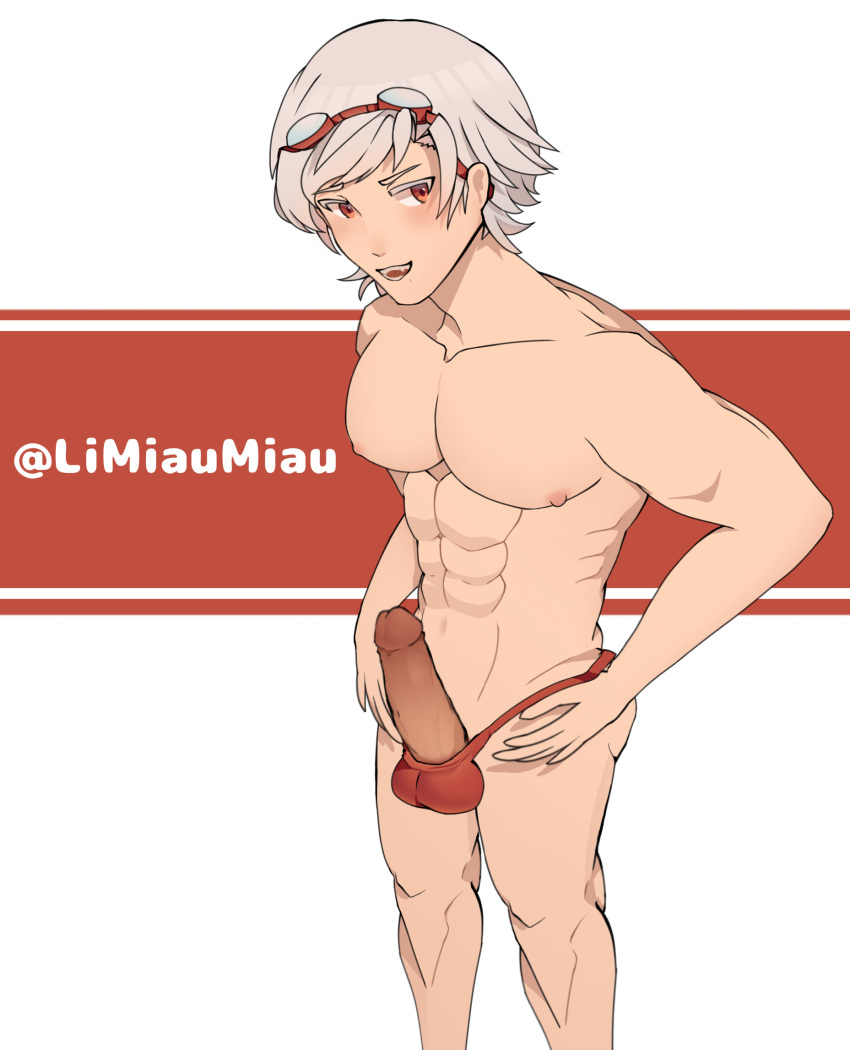 Rule 34 – 1boy abdomen abs balls bara bara ass bara butt bara tiddies bara tits blush breasts breasts cock dick fangs gay gay male iruka dorufino looking at viewer male male only muscles muscular muscular legs muscular male muscular thighs oerba yun fang pecs penis red eyes swimsuit swimwear white hair yandere simulator yanderesim | 13327225