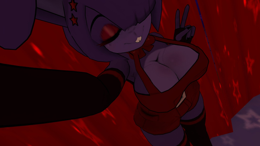 Rule 34 – big ass big breasts bonfie bowtie bunny teeth fnia peace sign romper selfie slim waist stage top view vrchat vrchat avatar | 13596508