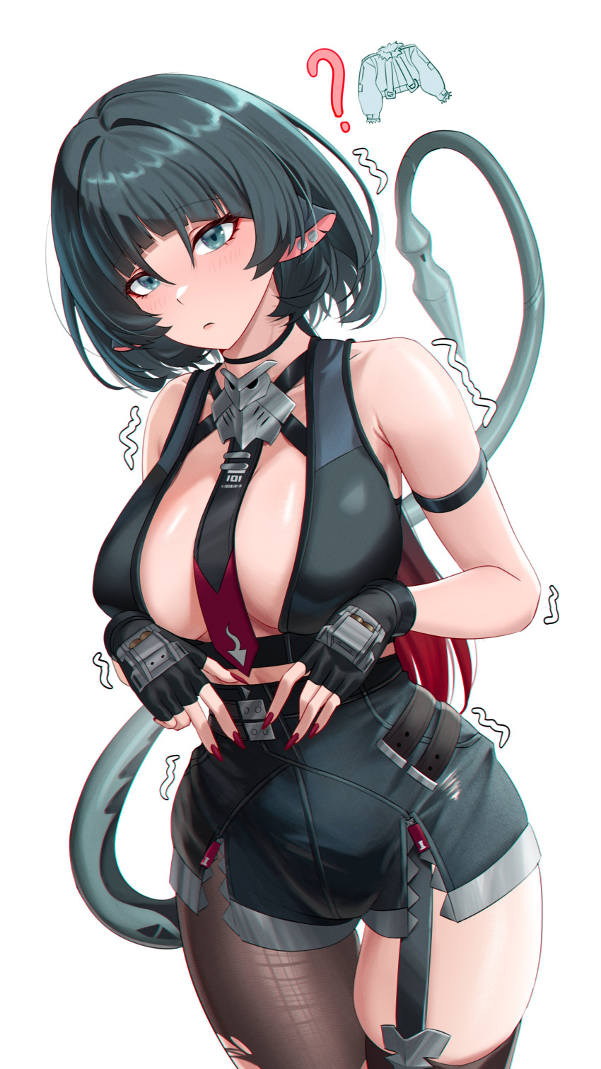 Rule 34 – ? absurdres animal ears arm strap armpit crease bare shoulders black garter straps black gloves black hair black necktie black pantyhose black shirt black shorts black thighhighs blush breasts chromatic aberration closed mouth commentary crop top cruzvu english commentary female fingerless gloves garter straps gloves green eyes high-waist shorts highres jane doe (zenless zone zero) large breasts long hair looking at viewer midriff mouse ears mouse girl multicolored hair multiple girls nail polish necktie no jacket pantyhose pantyhose under shorts red hair red nails red necktie shirt shorts simple background single garter strap single leg pantyhose single thighhigh solo focus tail thighhighs torn clothes torn pantyhose two-tone hair two-tone necktie very long hair white background zenless zone zero zoom layer | 13636068