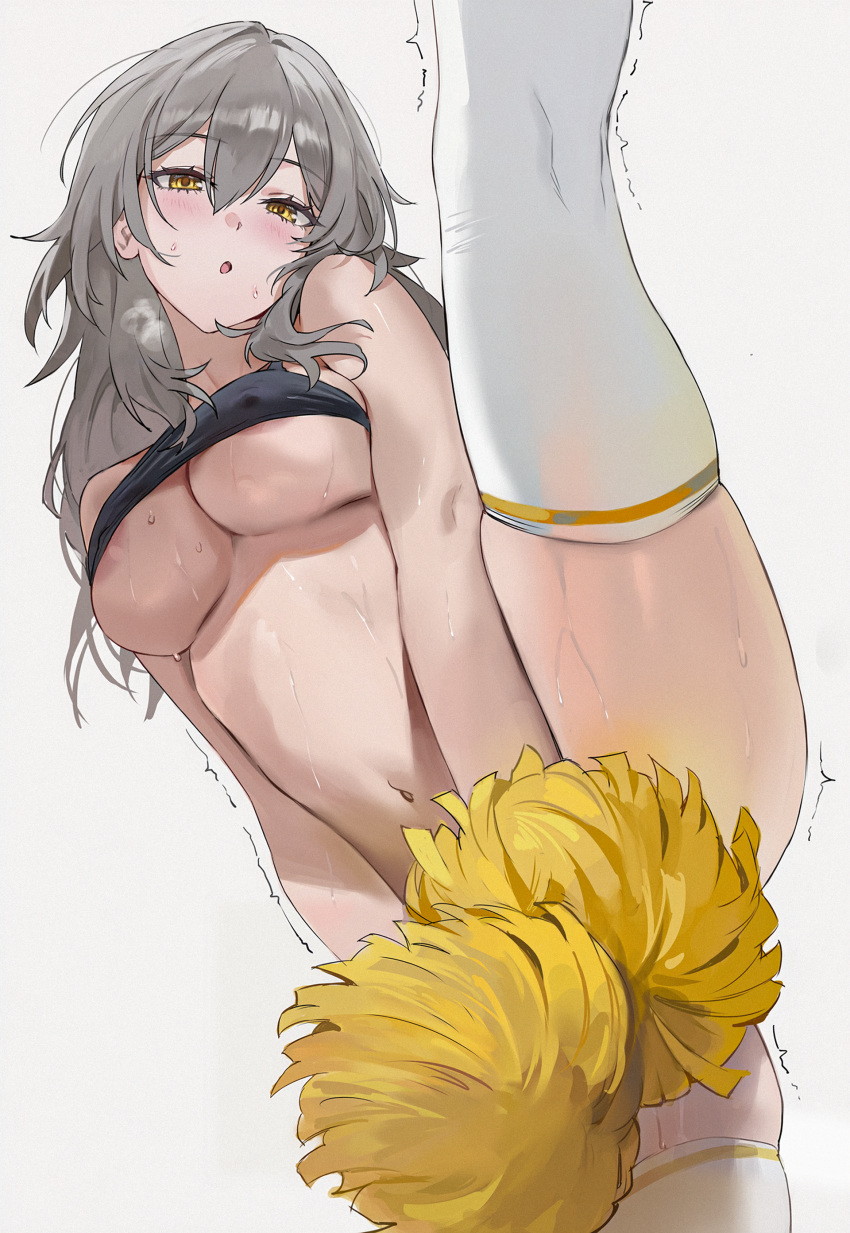 Rule 34 – 1girls breasts honkai: star rail legs up looking at viewer nip slip nipple slip nipples silver hair solo stelle (honkai: star rail) sweat sweaty sweaty body sweaty thighs tagme (artist) thighs trailblazer (honkai: star rail) underboob yellow eyes | 13514248