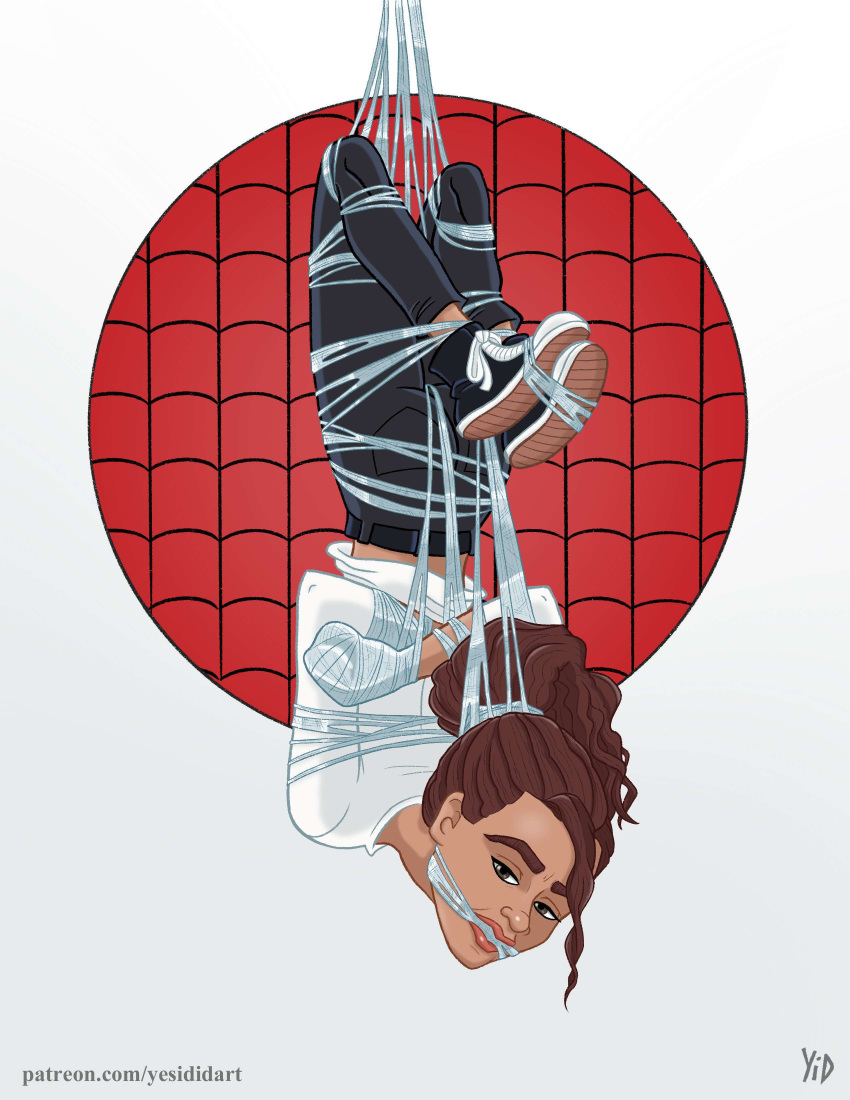 Rule 34 – ass ass belt belt buckle black hair black jeans bondage booty brown hair crotch rope dark skin dark skinned female hogtie jeans looking at viewer marvel cinematic universe michelle jones midriff scrawny shoes spider-man (series) thin thin arms thin female thin thighs thin waist tied up web gag webbed arms webbed feet webbed hands webbed victim webbing webs white shirt zendaya | 13535671