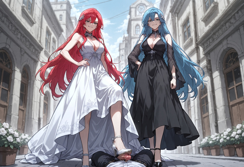 Rule 34 – amy karmis elkazama yumi femdom flaccid penis foot fetish foot on penis footjob high heels infinite mage miro adrias penis shoejob shoes on penis stepped on trample | 13590921