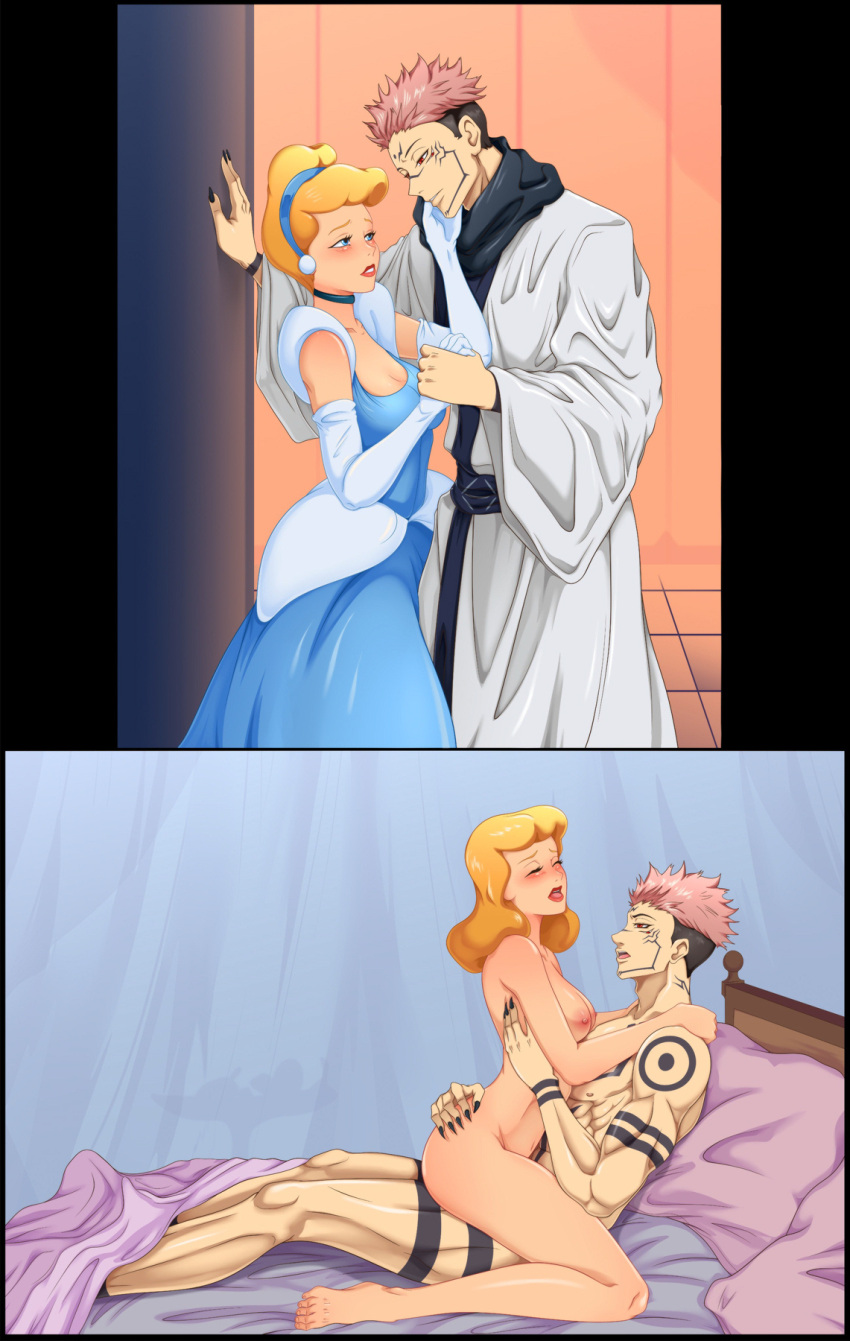 Rule 34 – 2koma bedroom blonde female blue eyes cinderella (disney) cowgirl position crack pairing disney eastern and western character jujutsu kaisen lady-fantasma meme pink hair red eyes ryoumen sukuna (jujutsu kaisen) sukunella weird crossover | 13435945