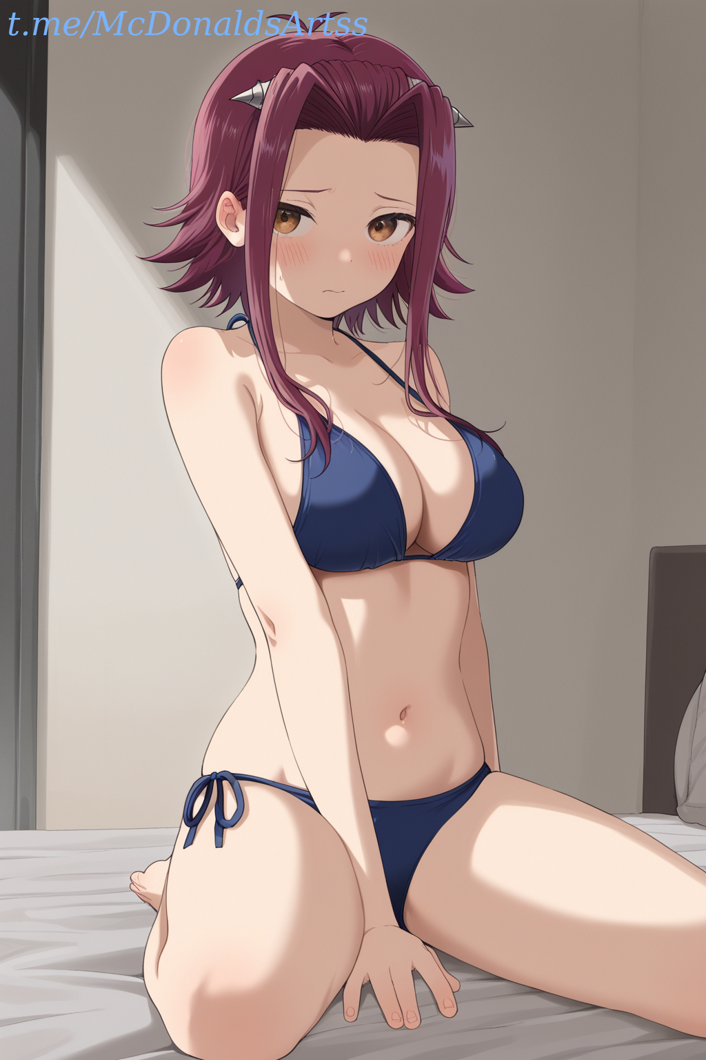 Rule 34 – 1female 1girl 1girls ai generated akiza izinski antenna hair barefoot bed between legs bikini blue bikini blush breasts brown eyes cleavage closed mouth collarbone commentary request female female focus female solo forehead hair ornament halterneck hand between legs indoors izayoi aki large breasts looking at viewer navel on bed red hair short hair with long locks side-tie bikini bottom sidelocks sitting solo stable diffusion stomach string bikini swimsuit wariza yu-gi-oh! yu-gi-oh! 5d’s zelanell | 13715921