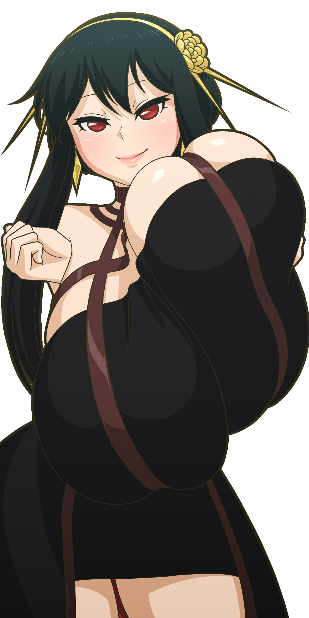 Rule 34 – 2d assassin bent wrist black dress black hair breasts choker color colored earrings female female human hair ornament human light-skinned female light skin looking at viewer manyakis mature female pale-skinned female pale skin red eyes slim waist spy x family thick thighs thorn princess transparent background yor briar yor forger | 13971639