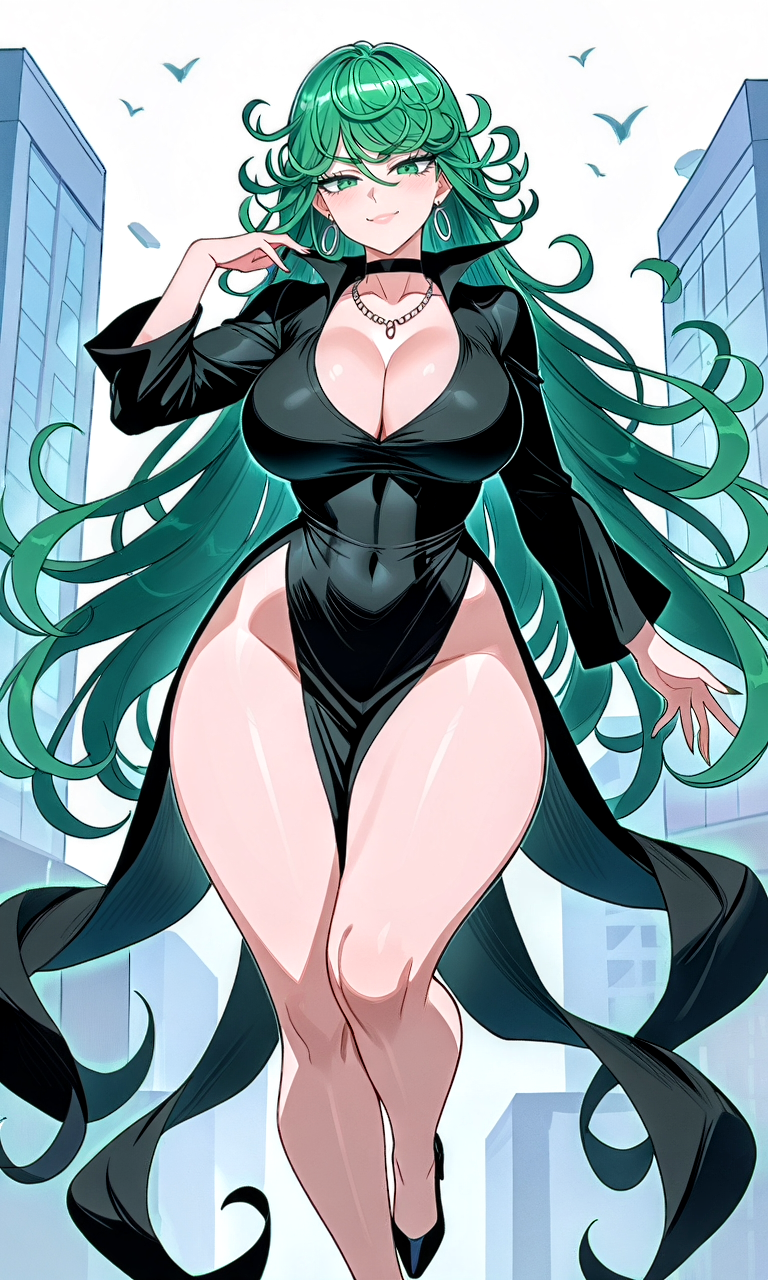 Rule 34 – aged up ai generated bird black dress building collarbone esper flying green eyes green hair heels large breasts milf necklace one-punch man tagme tatsumaki thick ass thick thighs valkris9 | 13704906